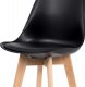 Barová židle CTB-801 BK, plast/masiv buk, černá