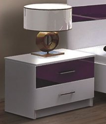 Noční stolek DUBAJ/CLEMENTE fialový