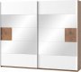 Šatní skříň LIVORNO 73, 2-dveřová, dub wotan/bílá