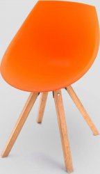 Plastová jídelní židle GORKA, oranžová