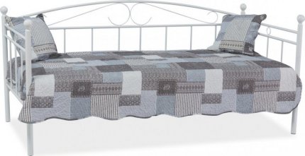 Kovová postel ANKARA 90x200, bílá
