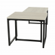 Konferenční stolek KASTLER TYP 2, set 2 kusů, dub sonoma/černý kov