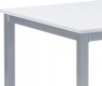 Jídelní stůl GDT-202 WT, bílá/ šedý kov