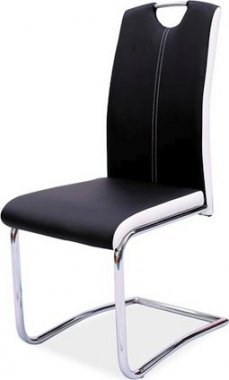 Pohupovací jídelní židle H-341 černá/bílé boky