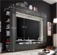 Luxusní TV MEDI TV a media stěna, černá / extra vysoký lesk