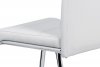 Jídelní židle AC-9920 WT, bílá ekokůže s bílým prošitím/kov