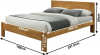 Masivní postel KABOTO 160x200, dub