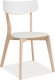 Dřevěná jídelní židle TIBI bílá/dub