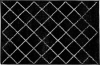 Koberec, černá/vzor, 57x90 cm, MATES TYP 1