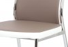 Jídelní židle AC-1693 LAN, ekokůže lanýž, bílá