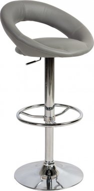 Barová židle KROKUS C-300, chrom/šedá