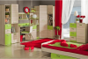Dětská postel EGO L16, 80x200, s úložným prostorem a přistýlkou, jasan/zelená