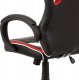 Kancelářská židle KA-V505 RED, červená-černá-bílá ekokůže+MESH, houpací mech, kříž plast černý