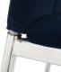 Jídelní židle OLIVA NEW, modrá Velvet látka/chrom