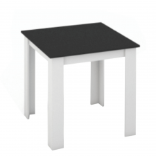 Jídelní stůl KRAZ 80x80, bílá/černá