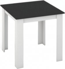 Jídelní stůl KRAZ 80x80, bílá/černá