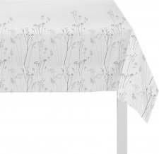 Ubrus s motivem lučních květů, krémový, 130x160 cm,100 % polyester. UBR003