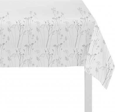 Ubrus s motivem lučních květů, krémový, 130x160 cm,100 % polyester. UBR003