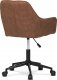 Pracovní židle, potah hnědá vintage látka, výškově nastavitelná, černý kovový kříž KA-J403 BR3