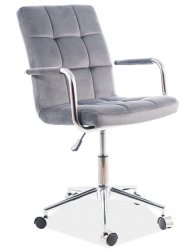 Kancelářská židle Q-022, VELVET šedá
