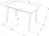 Jídelní stůl VITRO 120 dub/grafit