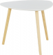 Odkládací stolek TAVAS, bílá/přírodní dřevo