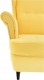 Designové křeslo ušák RUFINO, žlutá/wenge