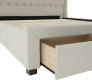 Čalouněná postel Akana 180x200, s úložným prostorem, krémová