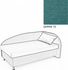 Čalouněná postel AVA NAVI, s úložným prostorem, 120x200, pravá, GEMMA 75