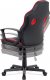 Kancelářská židle KA-N660 RED, černá ekokůže+červená látka, houpací mech, plast kříž
