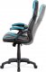 Kancelářská židle, černá ekokůže+modrá látka MESH, houpací mech, plast kříž KA-N662 BLUE