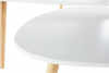 Oválný konferenční stolek FOLKO NEW set 2 kusů, bílá/buk