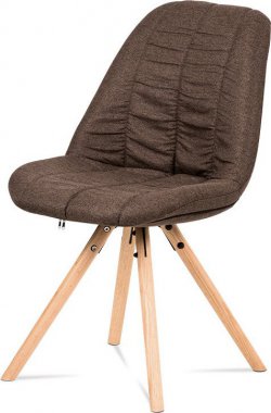 Jídelní židle CT-121 BR2, hnědá látka, masiv dub