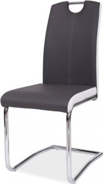 Pohupovací jídelní židle H-341 šedá/bílé boky