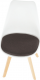 Jídelní židle DAMARA bílá/čokoládová látka