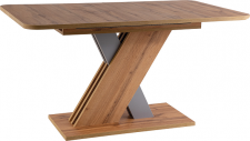 EXEL - jídelní stůl rozkládací lamino Dub wotan/ šedá (EXELDWS140) (S) (K150-Z)