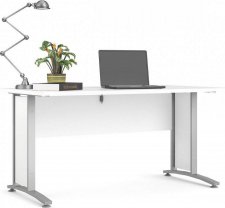 Kancelářský psací stůl Office 402/437 bílá/silver grey