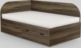 Dětská postel REA GARY 120x200 s úložným prostorem, levá, OŘECH ROCKPILE
