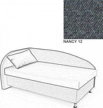 Čalouněná postel AVA NAVI, s úložným prostorem, 120x200, levá, NANCY 12