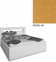 Čalouněná postel AVA LERYN 160x200, s úložným prostorem a LED osvětlením, PRIMO 48
