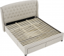 Čalouněná postel Akana 160x200, s úložným prostorem, krémová