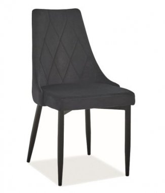 Designová jídelní židle TRIX B VELVET černá