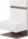 Noční stolek LYNATET TYP 95 bílá lesk/dub sonoma tmavý truflový