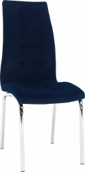 Jídelní židle GERDA NEW, modrá/chrom