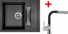 Sinks CRYSTAL 615 Metalblack+ENIGMA S GR - CR61574ENSGR74