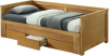 Rozkládací postel Goreta s úložným prostorem, dub