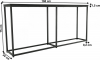Odkládací konzolový stolek BUSTA v industriálním stylu, tmavě šedá grafit/černý kov
