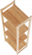 4-poličkový regál, přírodní bambus, IMPEROR TYP 2