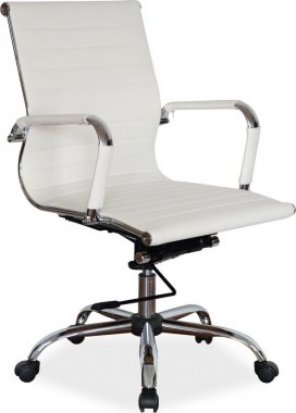 Kancelářská židle Q-124 ekokůže bílá