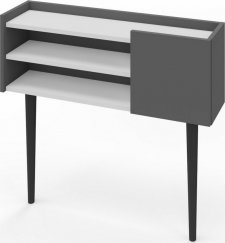 Odkládací konzolový stolek KELLY antracit/bílá